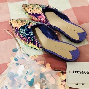 Leith 🧜‍♀️Mermaid Style shinning slipper/flats